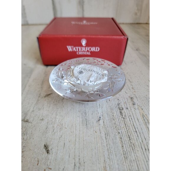 Waterford NEW tea light candle crystal holder snowflake Xmas decor - Picture 3 of 8